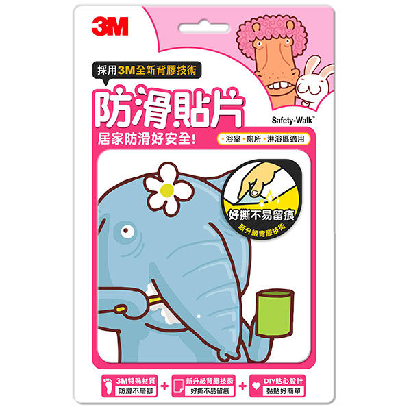 【3M】防滑貼片－可愛動物兩入組（1入6片）